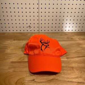 Buck Commander Blaze Orange Deer Logo Strapback Hunting Hat